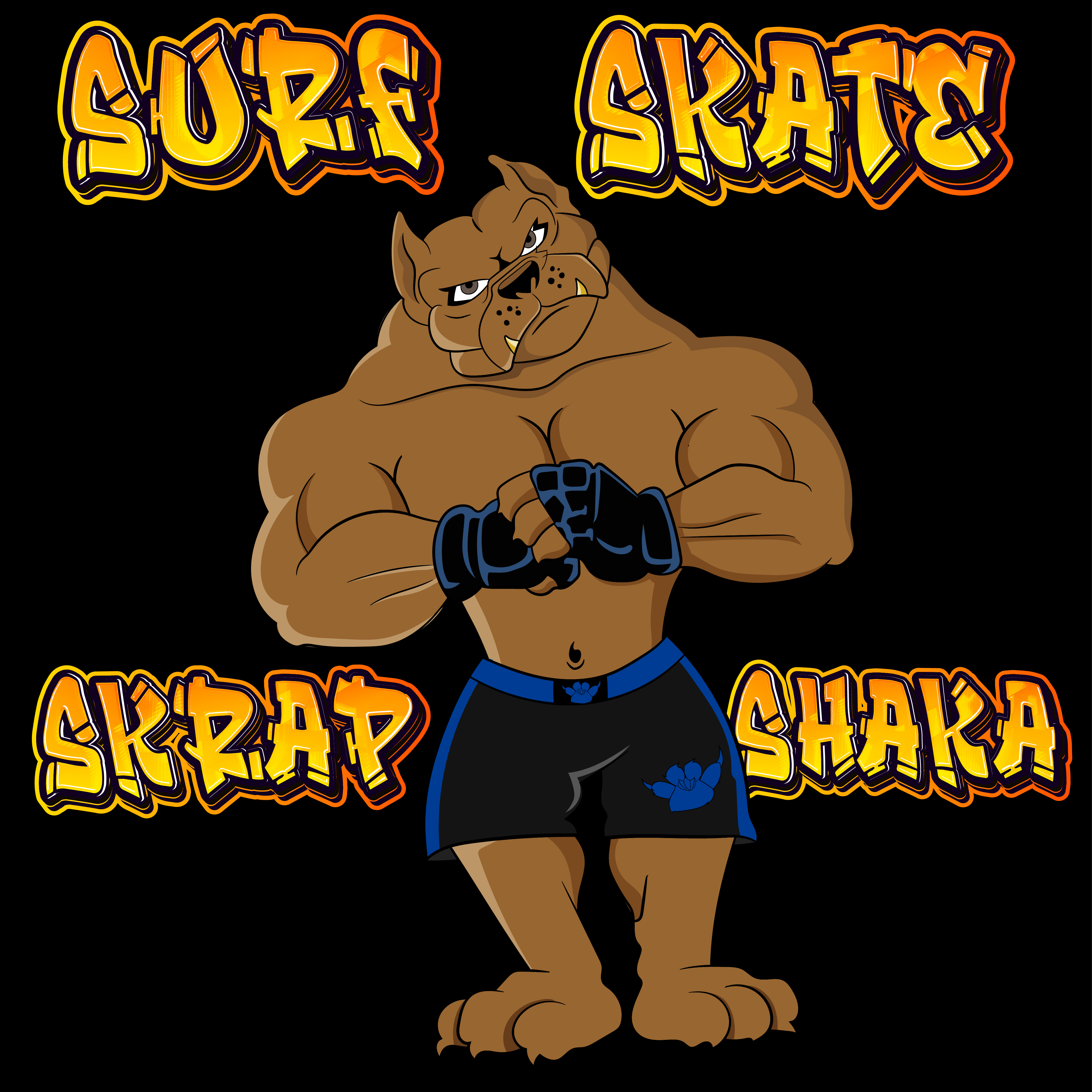 Surf Skate Skrap Shaka (Black)-01